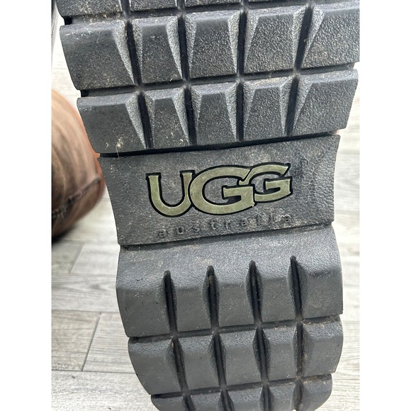 UGG‎ Australia Mens Beacon Brown Leather Sheepskin Winter Boots 5485 Size 8 main image 10